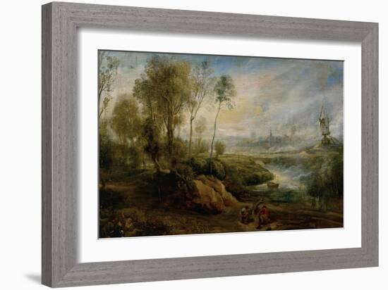 Landscape with Birdcatcher-Peter Paul Rubens-Framed Giclee Print