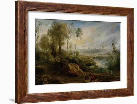 Landscape with Birdcatcher-Peter Paul Rubens-Framed Giclee Print