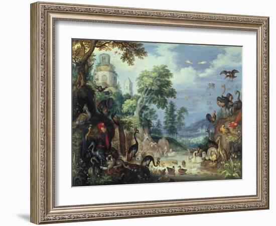 Landscape with Birds, 1628-Roelandt Jacobsz. Savery-Framed Giclee Print