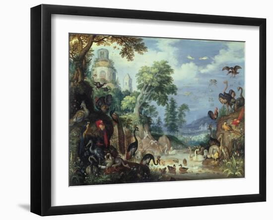 Landscape with Birds, 1628-Roelandt Jacobsz. Savery-Framed Giclee Print