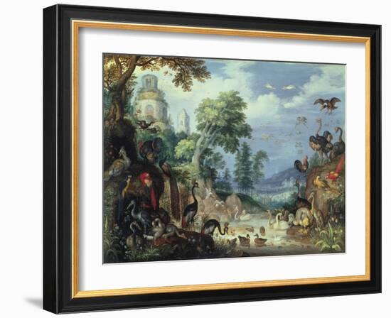 Landscape with Birds, 1628-Roelandt Jacobsz. Savery-Framed Giclee Print