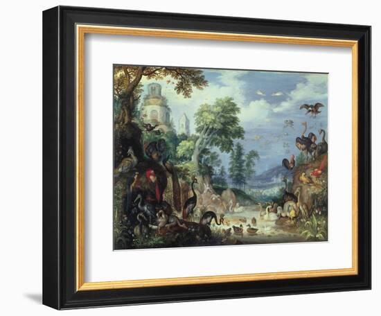 Landscape with Birds, 1628-Roelandt Jacobsz. Savery-Framed Giclee Print