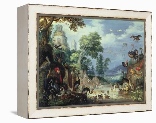 Landscape with Birds, 1628-Roelandt Jacobsz. Savery-Framed Premier Image Canvas