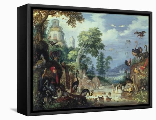 Landscape with Birds, 1628-Roelandt Jacobsz. Savery-Framed Premier Image Canvas