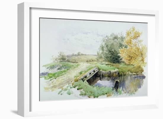 Landscape with Bridge over a Stream-John Clayton Adams-Framed Giclee Print