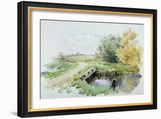 Landscape with Bridge over a Stream-John Clayton Adams-Framed Giclee Print