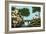 Landscape with Bridge-Henri Rousseau-Framed Art Print