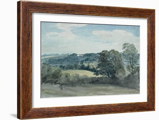 Landscape with Buildings in the Distance-John Constable-Framed Giclee Print