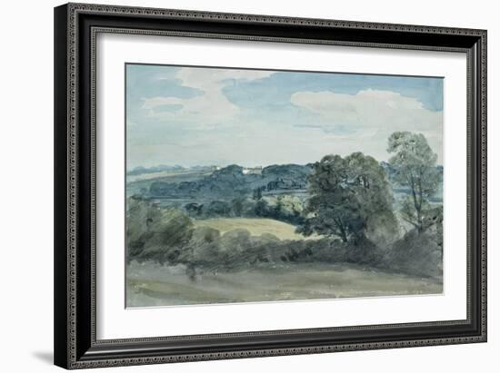 Landscape with Buildings in the Distance-John Constable-Framed Giclee Print