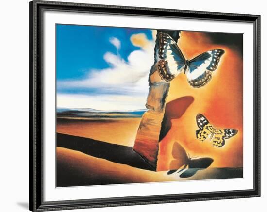 Landscape with Butterflies-Salvador Dalí-Framed Art Print