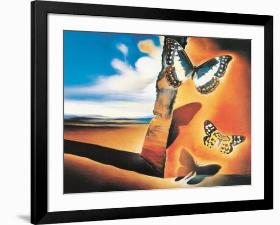 Landscape with Butterflies-Salvador Dalí-Framed Art Print