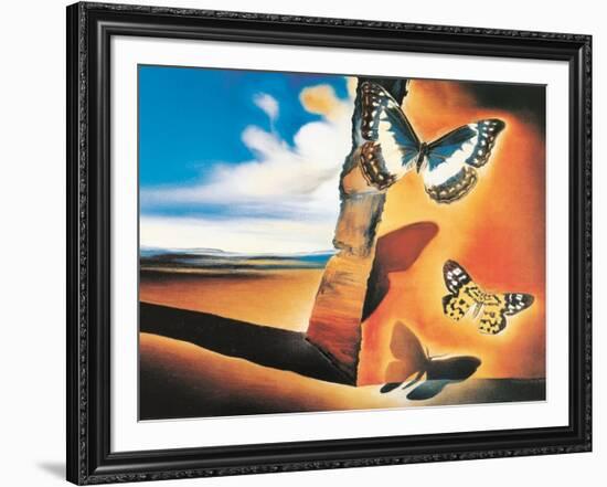 Landscape with Butterflies-Salvador Dalí-Framed Art Print