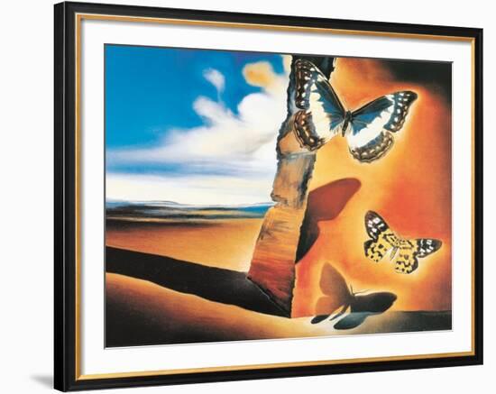 Landscape with Butterflies-Salvador Dalí-Framed Art Print