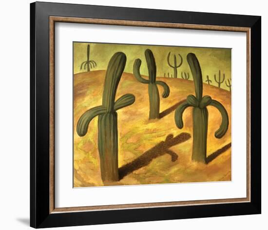 Landscape with Cacti-Diego Rivera-Framed Premium Giclee Print