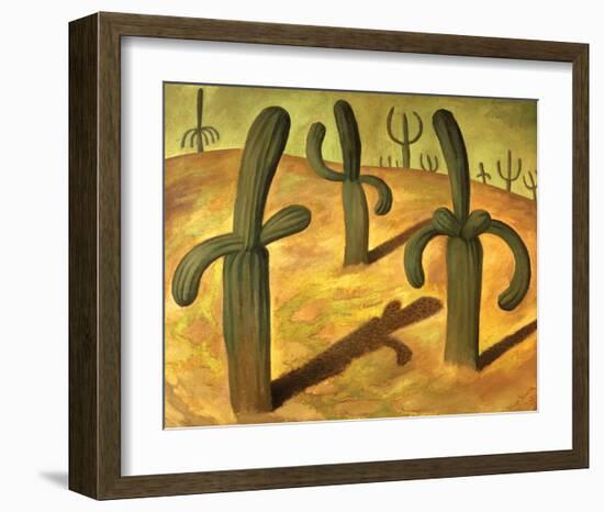 Landscape with Cacti-Diego Rivera-Framed Premium Giclee Print