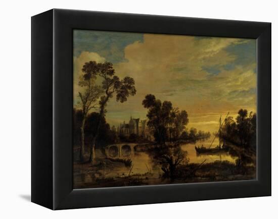 Landscape with Canal, 1643-Aert van der Neer-Framed Premier Image Canvas