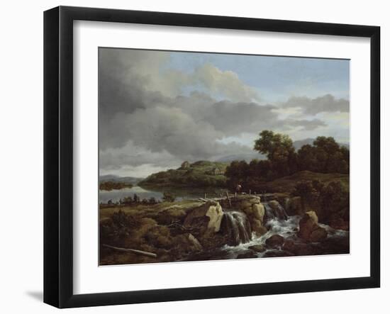 Landscape with Cascade, 1670s-Jacob Isaaksz Ruisdael-Framed Giclee Print