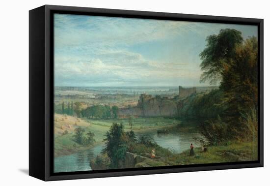 Landscape with Castle and River and Chepstow Castle, 1862-Henry Dawson-Framed Premier Image Canvas