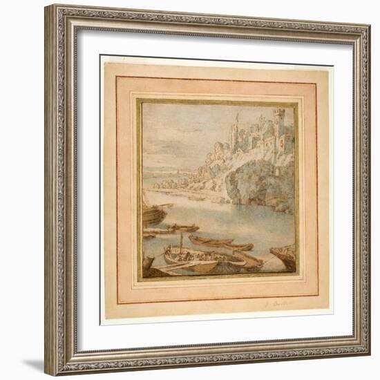 Landscape with Castle and River-Paul Brill Or Bril-Framed Giclee Print