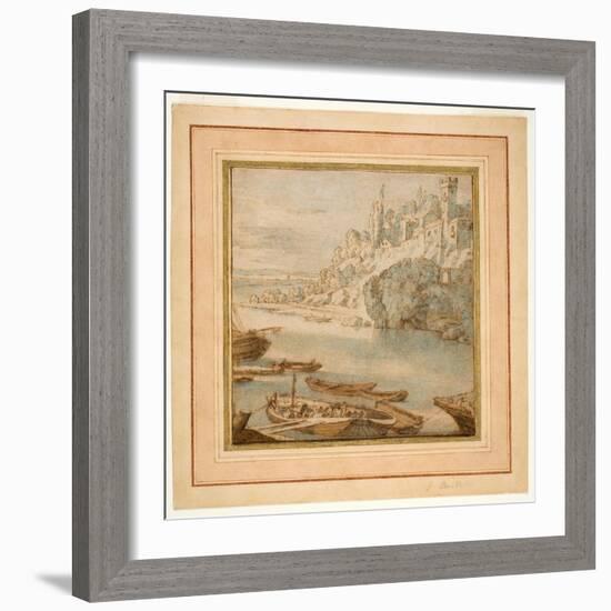 Landscape with Castle and River-Paul Brill Or Bril-Framed Giclee Print