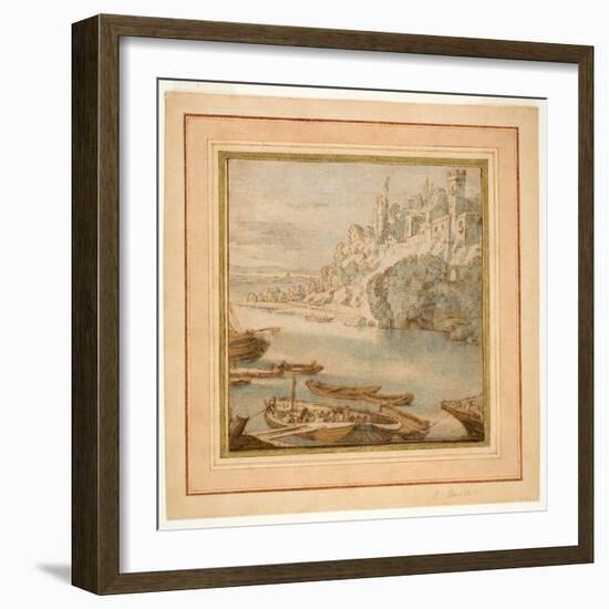 Landscape with Castle and River-Paul Brill Or Bril-Framed Giclee Print