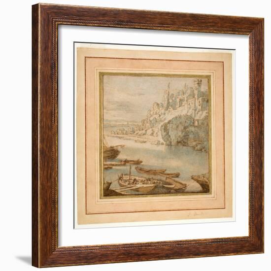 Landscape with Castle and River-Paul Brill Or Bril-Framed Giclee Print