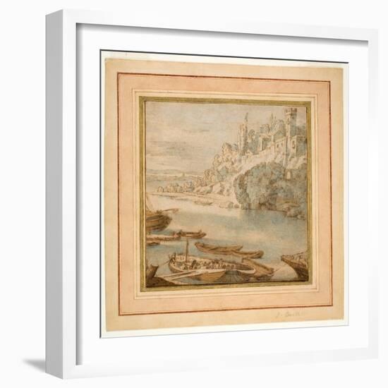 Landscape with Castle and River-Paul Brill Or Bril-Framed Giclee Print