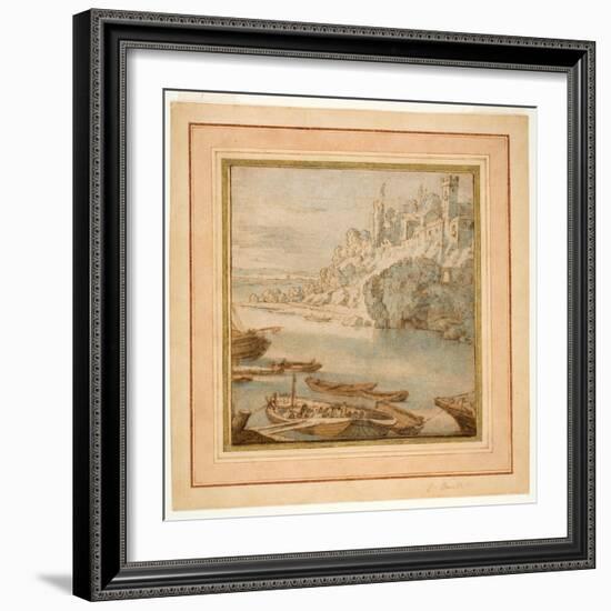 Landscape with Castle and River-Paul Brill Or Bril-Framed Giclee Print