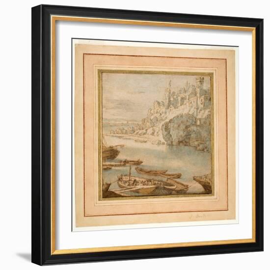 Landscape with Castle and River-Paul Brill Or Bril-Framed Giclee Print