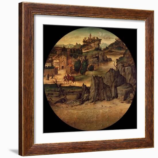 Landscape with Castles, Late 15th C-Bartolomeo Montagna-Framed Giclee Print