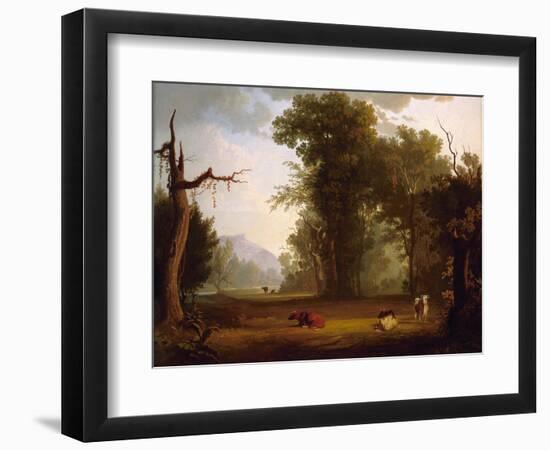 Landscape with Cattle, 1846-George Caleb Bingham-Framed Giclee Print