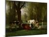 Landscape with Cattle and Sheep, 1852-8-Constant-emile Troyon-Mounted Giclee Print