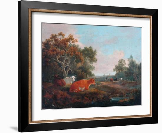 Landscape with Cattle-William Collins-Framed Giclee Print