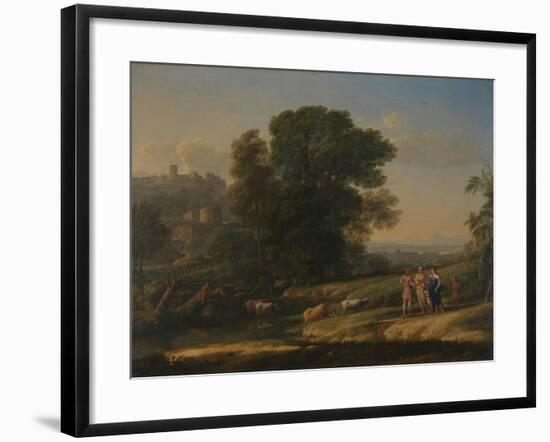 Landscape with Cephalus and Procris Reunited by Diana, 1645-Claude Lorraine-Framed Giclee Print