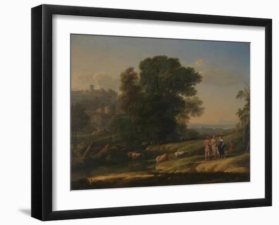 Landscape with Cephalus and Procris Reunited by Diana, 1645-Claude Lorraine-Framed Giclee Print