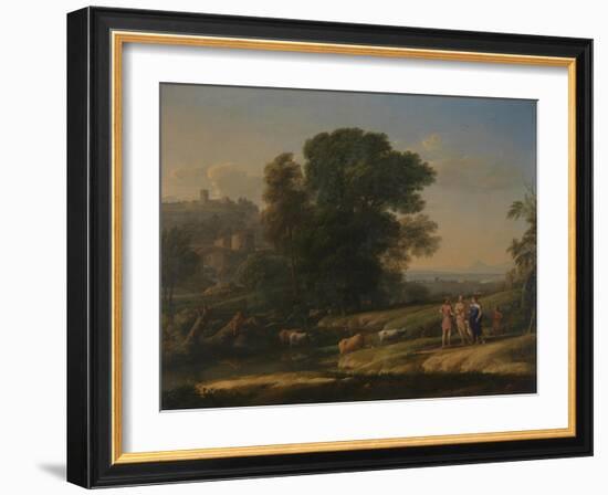 Landscape with Cephalus and Procris Reunited by Diana, 1645-Claude Lorraine-Framed Giclee Print