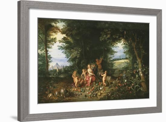 Landscape with Ceres (Allegory of Earth)-Pieter Brueghel the Younger-Framed Premium Giclee Print