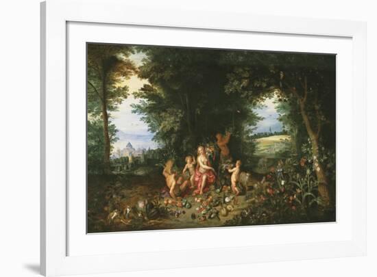 Landscape with Ceres (Allegory of Earth)-Pieter Brueghel the Younger-Framed Premium Giclee Print