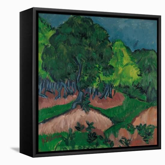 Landscape with Chestnut Tree, 1913-Ernst Ludwig Kirchner-Framed Premier Image Canvas
