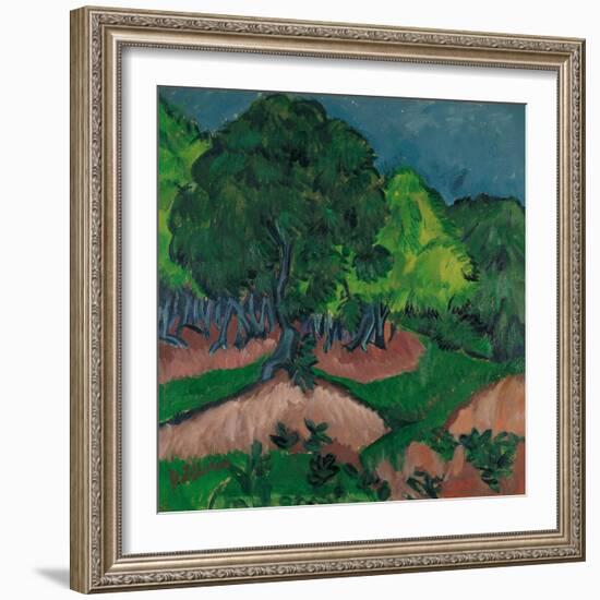 Landscape with Chestnut Tree, 1913-Ernst Ludwig Kirchner-Framed Giclee Print