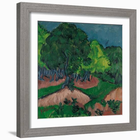 Landscape with Chestnut Tree, 1913-Ernst Ludwig Kirchner-Framed Giclee Print