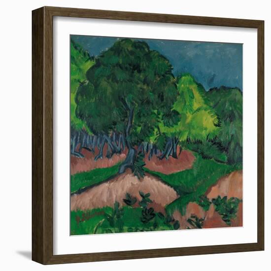 Landscape with Chestnut Tree, 1913-Ernst Ludwig Kirchner-Framed Giclee Print