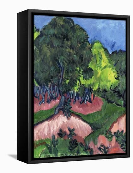 Landscape with Chestnut Tree; Landschaft Mit Kastanienbaum, 1913-Ernst Ludwig Kirchner-Framed Premier Image Canvas