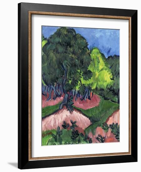 Landscape with Chestnut Tree; Landschaft Mit Kastanienbaum, 1913-Ernst Ludwig Kirchner-Framed Giclee Print