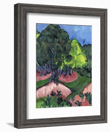 Landscape with Chestnut Tree; Landschaft Mit Kastanienbaum, 1913-Ernst Ludwig Kirchner-Framed Giclee Print