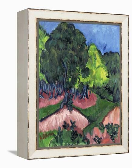 Landscape with Chestnut Tree-Ernst Ludwig Kirchner-Framed Premier Image Canvas