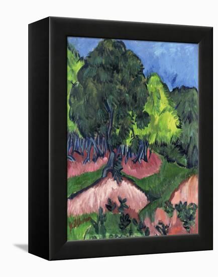 Landscape with Chestnut Tree-Ernst Ludwig Kirchner-Framed Premier Image Canvas