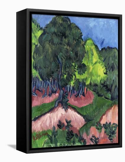 Landscape with Chestnut Tree-Ernst Ludwig Kirchner-Framed Premier Image Canvas