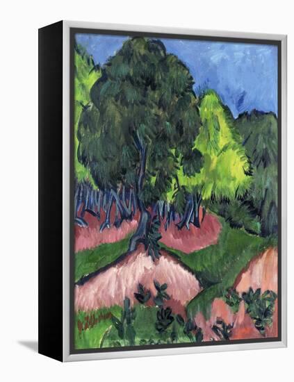 Landscape with Chestnut Tree-Ernst Ludwig Kirchner-Framed Premier Image Canvas