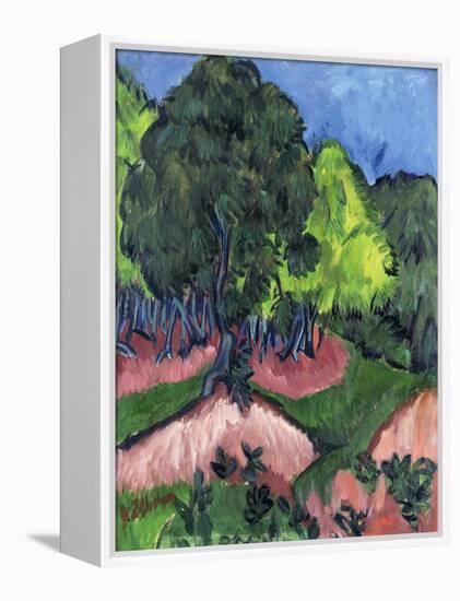Landscape with Chestnut Tree-Ernst Ludwig Kirchner-Framed Premier Image Canvas